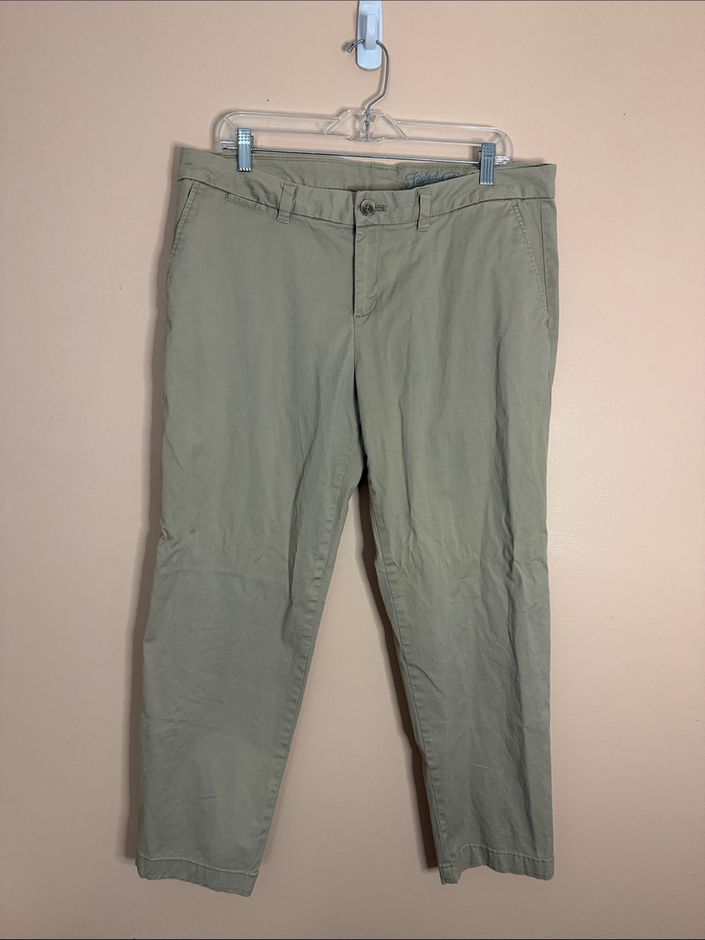 Faded Glory Women's Chino Trousers in Classic Tan